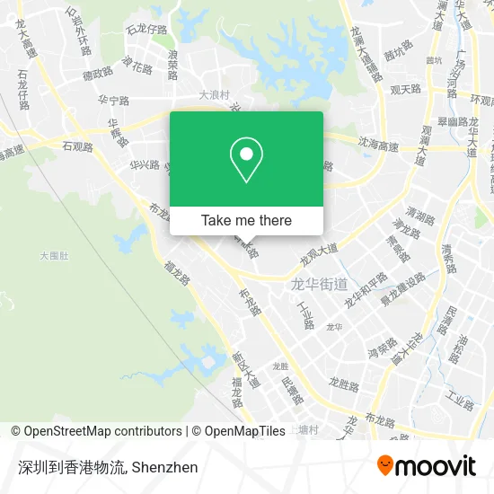 深圳到香港物流 map