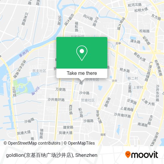 goldlion(京基百纳广场沙井店) map