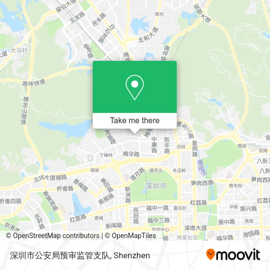 深圳市公安局预审监管支队 map