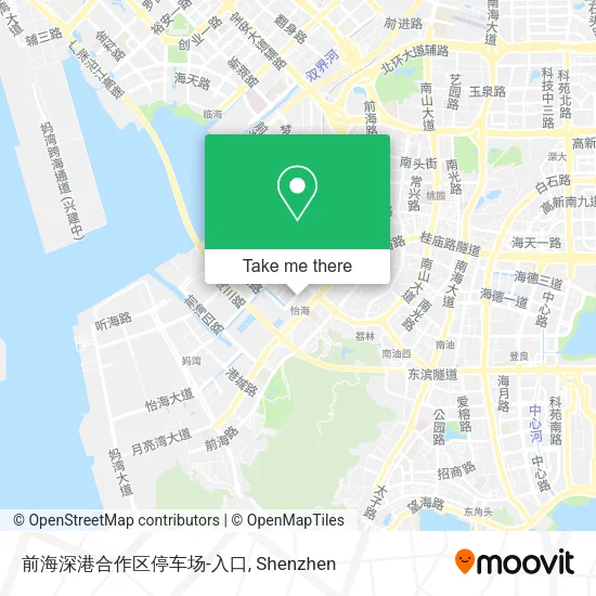 前海深港合作区停车场-入口 map