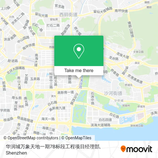 华润城万象天地一期7B标段工程项目经理部 map