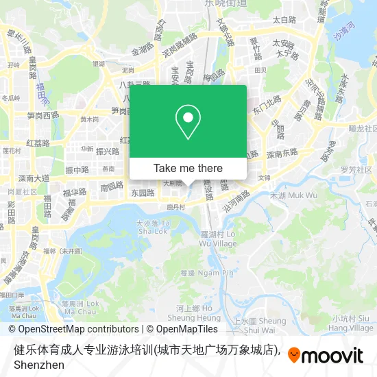 健乐体育成人专业游泳培训(城市天地广场万象城店) map