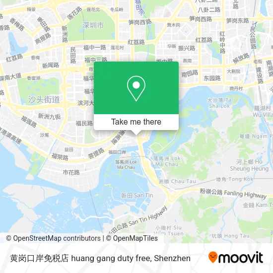 黄岗口岸免税店 huang gang duty free map