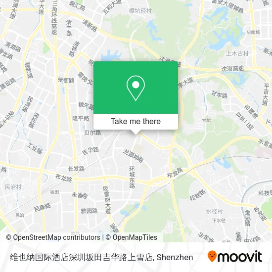 维也纳国际酒店深圳坂田吉华路上雪店 map