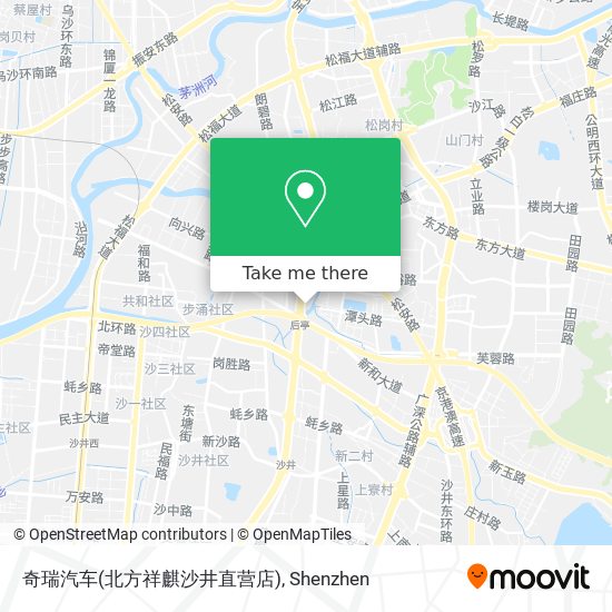 奇瑞汽车(北方祥麒沙井直营店) map