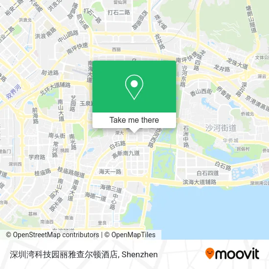 深圳湾科技园丽雅查尔顿酒店 map