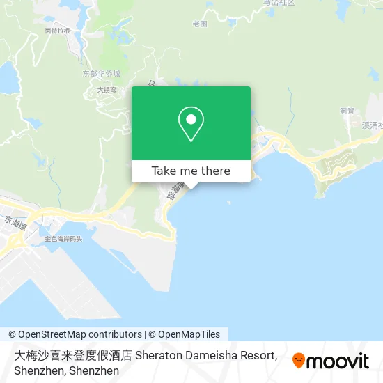 大梅沙喜来登度假酒店 Sheraton Dameisha Resort, Shenzhen map