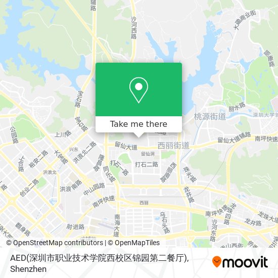 AED(深圳市职业技术学院西校区锦园第二餐厅) map