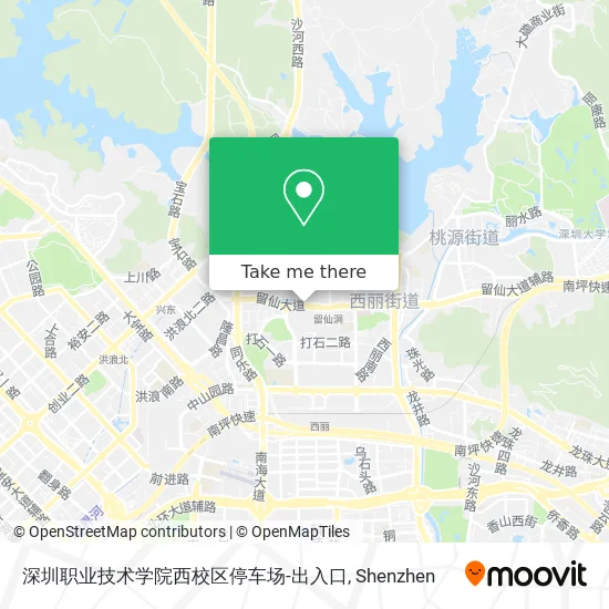 深圳职业技术学院西校区停车场-出入口 map