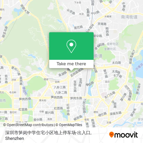 深圳市笋岗中学住宅小区地上停车场-出入口 map