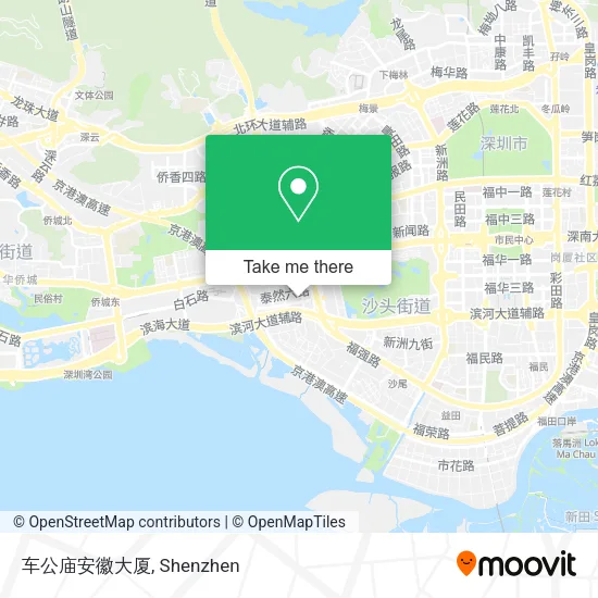车公庙安徽大厦 map