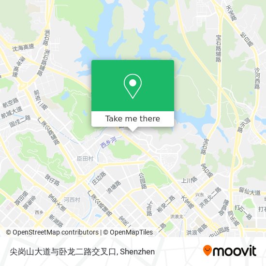 尖岗山大道与卧龙二路交叉口 map