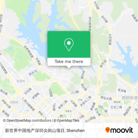 新世界中国地产深圳尖岗山项目 map