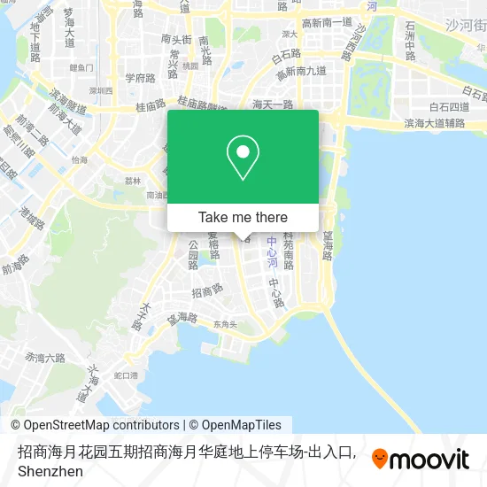 招商海月花园五期招商海月华庭地上停车场-出入口 map