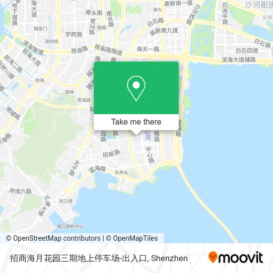 招商海月花园三期地上停车场-出入口 map