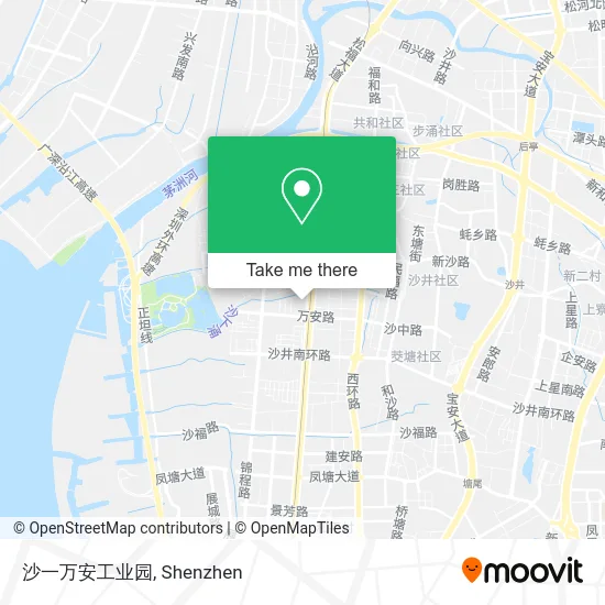 沙一万安工业园 map