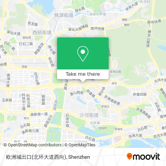 欧洲城出口(北环大道西向) map
