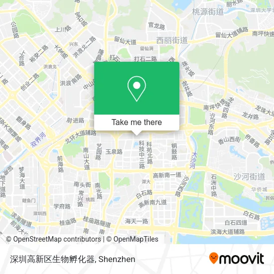 深圳高新区生物孵化器 map