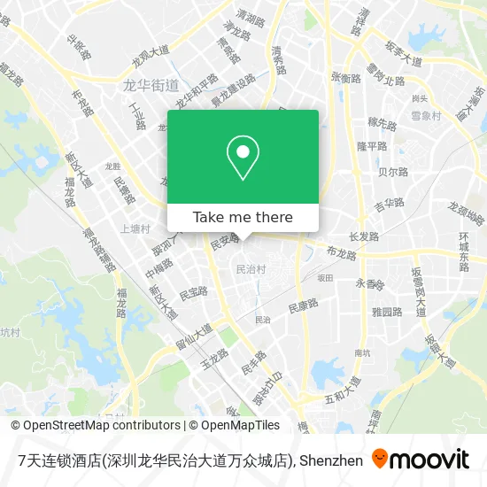 7天连锁酒店(深圳龙华民治大道万众城店) map