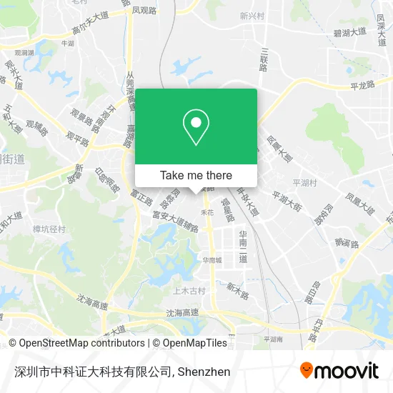 深圳市中科证大科技有限公司 map