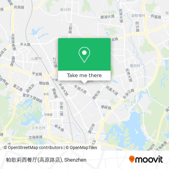 帕歌莉西餐厅(高原路店) map