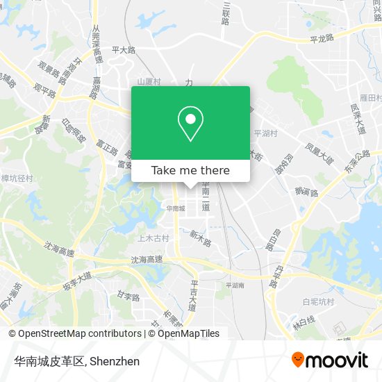 华南城皮革区 map
