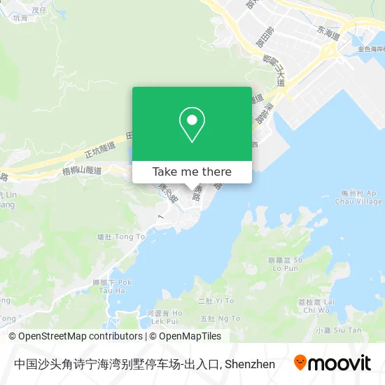 中国沙头角诗宁海湾别墅停车场-出入口 map