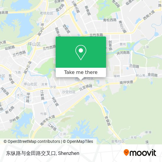 东纵路与金田路交叉口 map