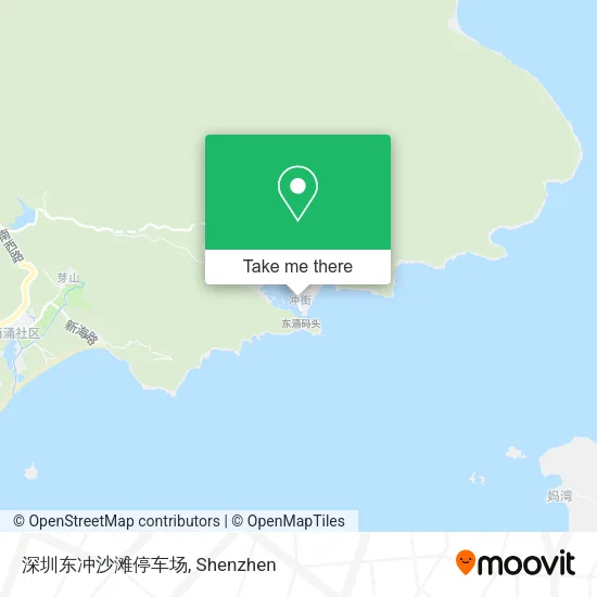 深圳东冲沙滩停车场 map