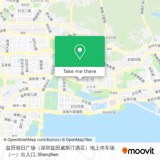 益田假日广场（深圳益田威斯汀酒店）地上停车场（一）出入口 map