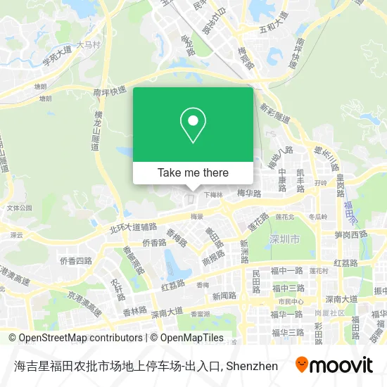 海吉星福田农批市场地上停车场-出入口 map