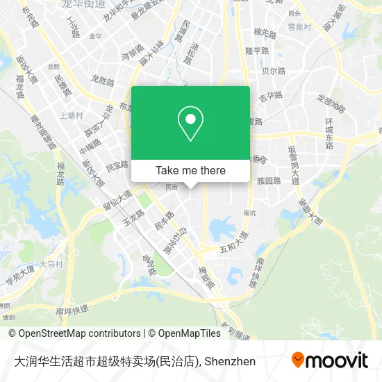 大润华生活超市超级特卖场(民治店) map