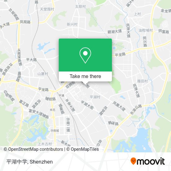 平湖中学 map
