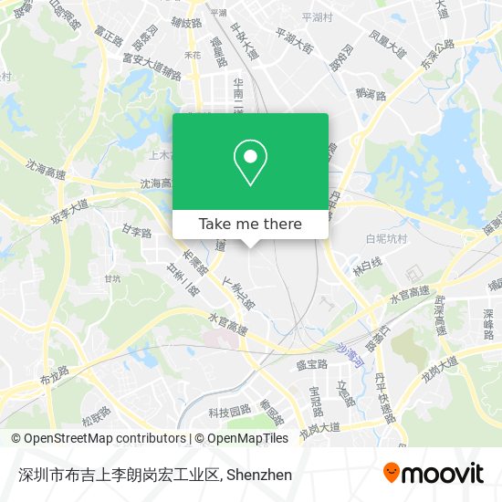 深圳市布吉上李朗岗宏工业区 map