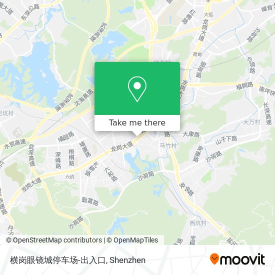 横岗眼镜城停车场-出入口 map