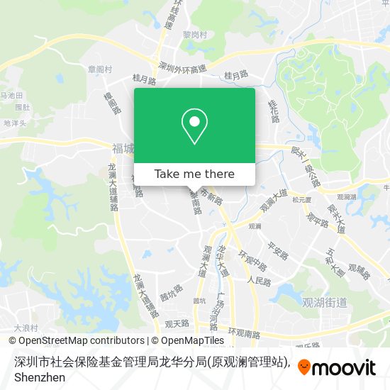 深圳市社会保险基金管理局龙华分局(原观澜管理站) map