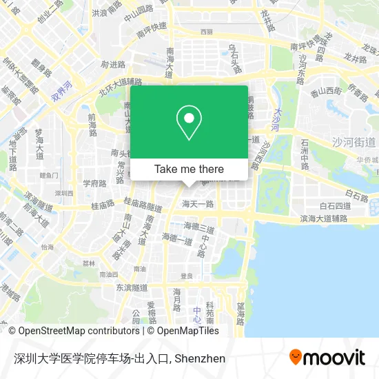 深圳大学医学院停车场-出入口 map