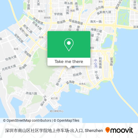 深圳市南山区社区学院地上停车场-出入口 map