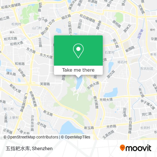 五指耙水库 map