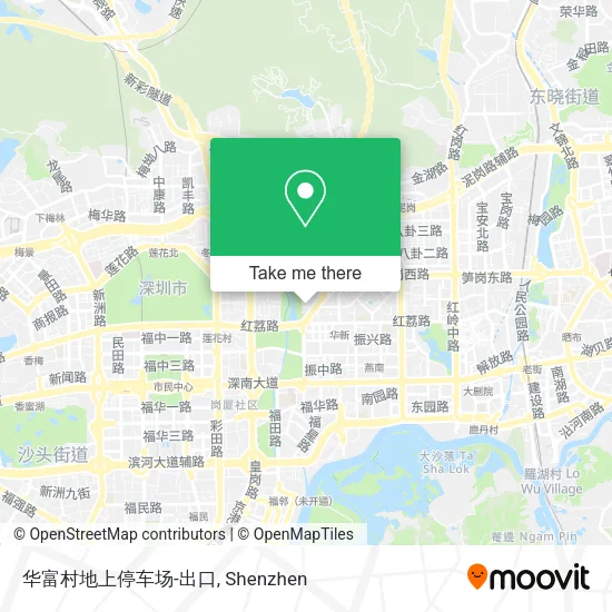 华富村地上停车场-出口 map