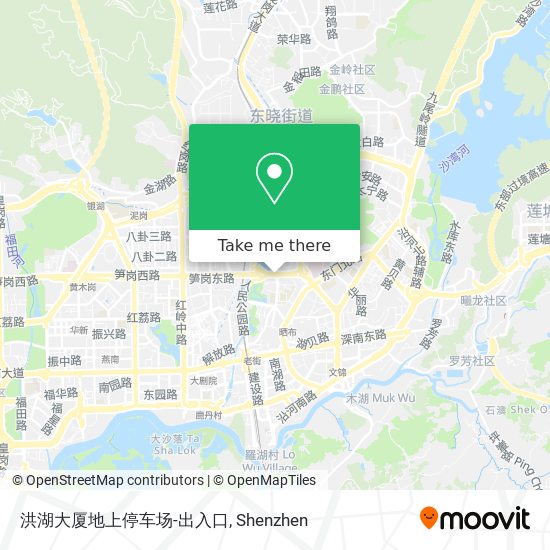 洪湖大厦地上停车场-出入口 map