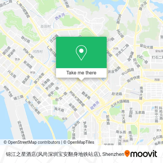 锦江之星酒店(风尚深圳宝安翻身地铁站店) map