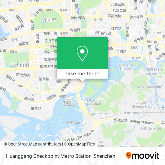 Huanggang Checkpoint Metro Station map