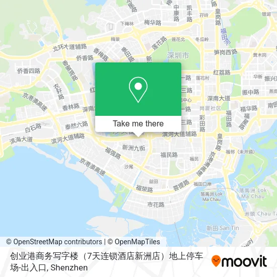 创业港商务写字楼（7天连锁酒店新洲店）地上停车场-出入口 map
