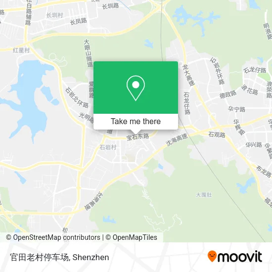 官田老村停车场 map