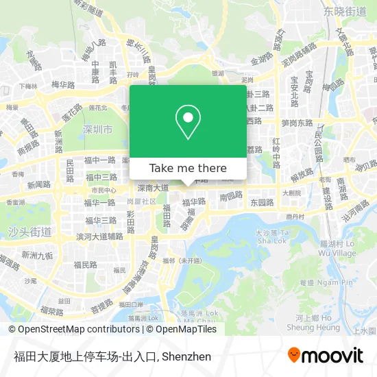 福田大厦地上停车场-出入口 map