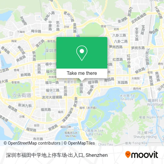 深圳市福田中学地上停车场-出入口 map