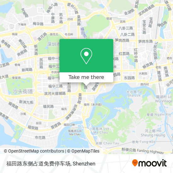 福田路东侧占道免费停车场 map