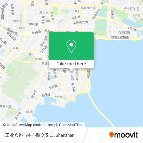 工业八路与中心路交叉口 map