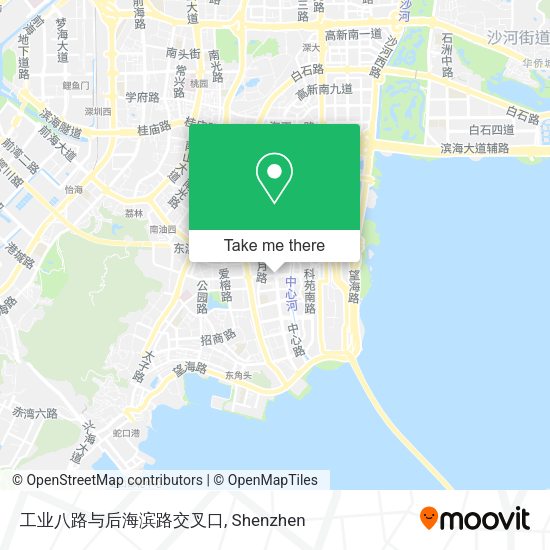 工业八路与后海滨路交叉口 map